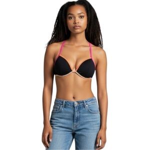 Victoria's Secret Bikini Top Women’s 32DD “Fabulous Push-Up”‎ Strappy Racerback